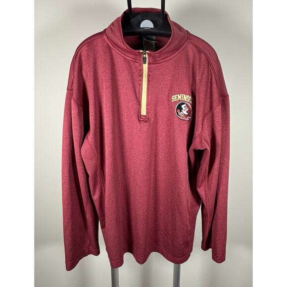 Florida State FSU 1/4 Zip Garnet Men's Size Large Pullover - Picture 1 of 7